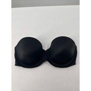 Maidenform Black Womens Stay Put Strapless Underwire Bra 34C No Straps SE6990